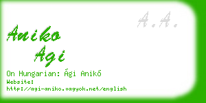 aniko agi business card